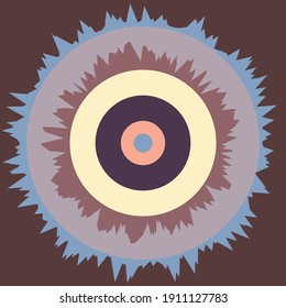 An abstract concentric circular shape background image.
