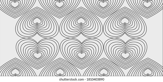 Abstraktes, zentrisches, geometrisches Muster für die Linie, geeignet für Banner, Deckel und Wallpaper, Vektorgrafik