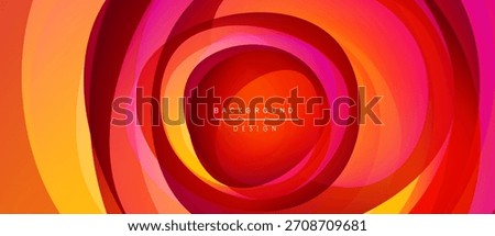 Abstract concentric layers, vibrant orange, red hues. Modern design, dynamic composition, suitable background element.