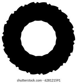 Abstract concentric mandala, motif design element. Circular geometric shape. Radial rotating abstract shape