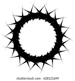 Abstract concentric mandala, motif design element. Circular geometric shape. Radial rotating abstract shape