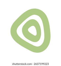 Abstract Concentric Oval Graphic in Green