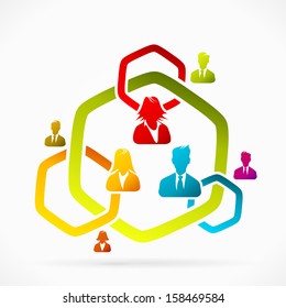 Abstract concept about business circle of trust vector illustration 