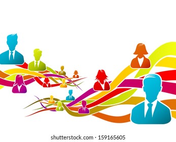 Abstract concept about business people vector illustration 