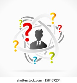 Abstract concept about questions vector illustration 