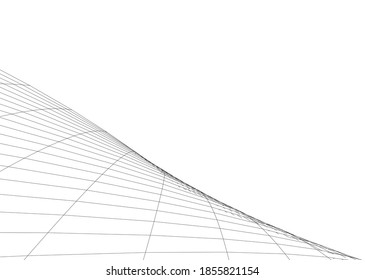 abstract concept architecture 3d illustration