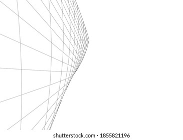 abstract concept architecture 3d illustration