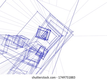 abstract concept architecture 3d vector