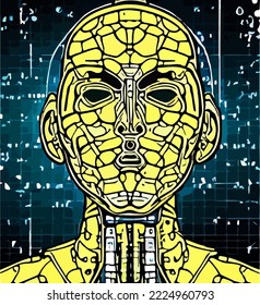 Abstract concept of artificial intelligence or digital assistant