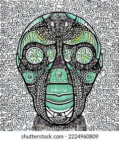 Abstract concept of artificial intelligence or digital assistant
