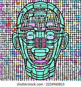 Abstract concept of artificial intelligence or digital assistant