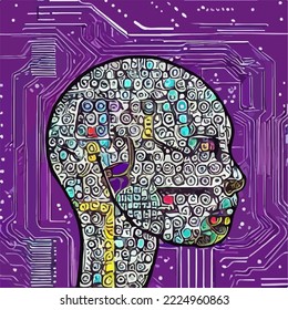 Abstract concept of artificial intelligence or digital assistant