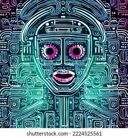 Abstract concept of artificial intelligence and personal assistants