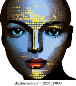 Abstrakter Begriff der künstlichen Intelligenz und der persönlichen Assistenten 