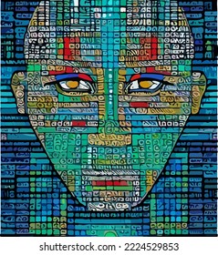 Abstract concept of artificial intelligence and personal assistants 