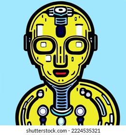 Concepto abstracto de inteligencia artificial y asistentes personales 