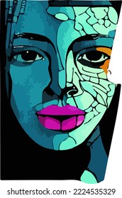 Abstract concept of artificial intelligence and personal assistants 