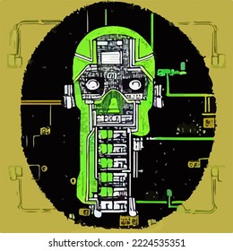 Abstract concept of artificial intelligence and personal assistants 