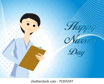 abstract concept background with cute nurse