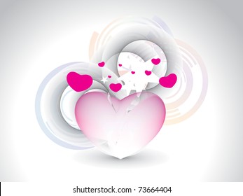 abstract concept background with romantic pink hearts