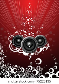abstract concept background with vinyl, musical note