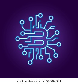 Abstract concept of bitcoin technology virtual crypto currency services premium