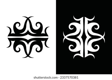 Abstract concept black and white color. Suitable for symbol, logo, company, brand name, icon, luxury, elegant, premium logo and many more.
