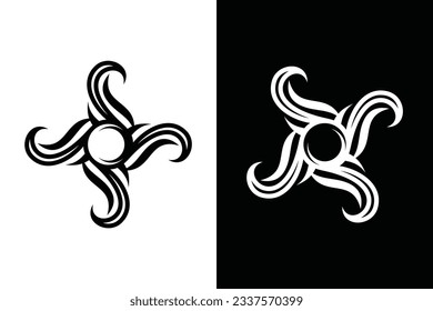 Abstract concept black and white color. Suitable for symbol, logo, company, brand name, icon, luxury, elegant, premium logo and many more.