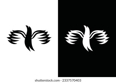 Abstract concept black and white color. Suitable for symbol, logo, company, brand name, icon, luxury, elegant, premium logo and many more.