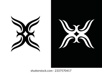 Abstract concept black and white color. Suitable for symbol, logo, company, brand name, icon, luxury, elegant, premium logo and many more.
