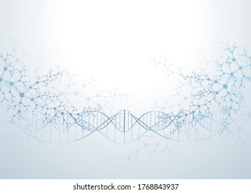 abstract concept of connecting molecules DNA network vector neurons