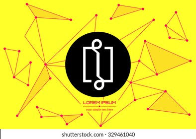 Abstract concept creative vector letter I. Colorful app logo icon element isolated on background. Art illustration creative template design for business software sign and social media lined symbol.