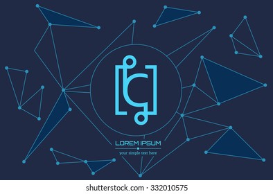 Abstract concept creative vector letter C. Colorful app logo icon element isolated on background. Art illustration creative template design for business software sign and social media lined symbol.