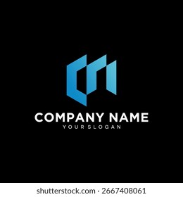 Abstraktes Konzept Design Premium Monogram Vektor Logo des Buchstaben СM