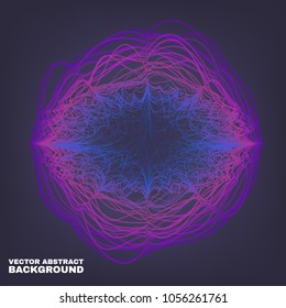 Abstract concept design sound wave bass. Vector illustration.