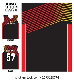 abstract concept front and back  pattern jersey template for sports uniform printing or sublimation football, volleyball, basketball, e-sports, cycling, and fishing