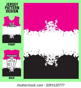 abstract concept front and back  pattern jersey template for sports uniform printing or sublimation football, volleyball, basketball, e-sports, cycling, and fishing