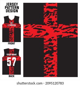 abstract concept front and back  pattern jersey template for sports uniform printing or sublimation football, volleyball, basketball, e-sports, cycling, and fishing