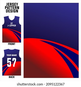 abstract concept front and back  pattern jersey template for sports uniform printing or sublimation football, volleyball, basketball, e-sports, cycling, and fishing