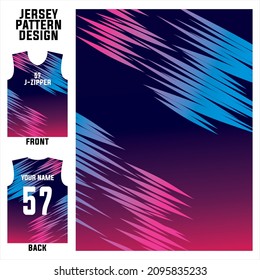 abstract concept front and back  pattern jersey template for sports uniform printing or sublimation football, volleyball, basketball, e-sports, cycling, and fishing