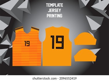 abstract concept front and back  pattern jersey template for sports uniform printing or sublimation football, volleyball, basketball, e-sports, cycling, and fishing