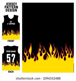 abstract concept front and back  pattern jersey template for sports uniform printing or sublimation football, volleyball, basketball, e-sports, cycling, and fishing