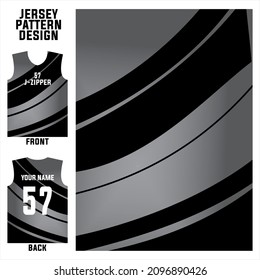 abstract concept front and back pattern jersey template for sports uniform printing or sublimation football, volleyball, basketball, e-sports, cycling, and fishing