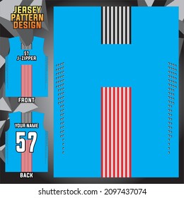 abstract concept front and back pattern jersey template for sports uniform printing or sublimation football, volleyball, basketball, e-sports, cycling, and fishing