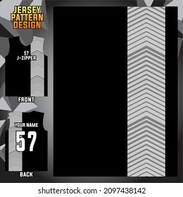 abstract concept front and back pattern jersey template for sports uniform printing or sublimation football, volleyball, basketball, e-sports, cycling, and fishing