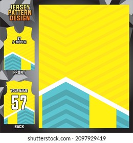 abstract concept front and back pattern jersey template for sports uniform printing or sublimation football, volleyball, basketball, e-sports, cycling, and fishing