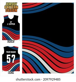 abstract concept front and back pattern jersey template for sports uniform printing or sublimation football, volleyball, basketball, e-sports, cycling, and fishing