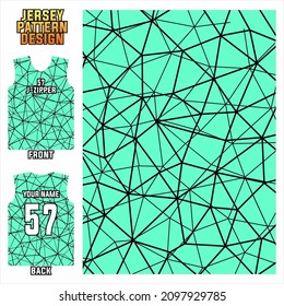 abstract concept front and back pattern jersey template for sports uniform printing or sublimation football, volleyball, basketball, e-sports, cycling, and fishing