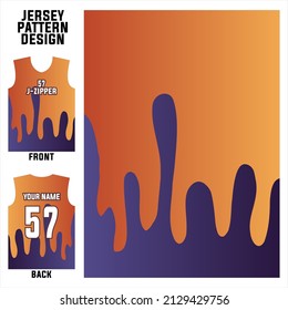 abstract concept front and back pattern jersey template for sports uniform printing or sublimation football, volleyball, basketball, e-sports, cycling, and fishing