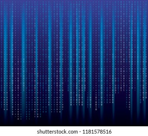 Abstract concept graphic data, technology, decryption, algorithm, encryption element, Vector binary code background